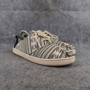 Toms Shoes Kids 6 Sneakers Casual Active Lumin Tribal Print Lace Up Comfort Flat